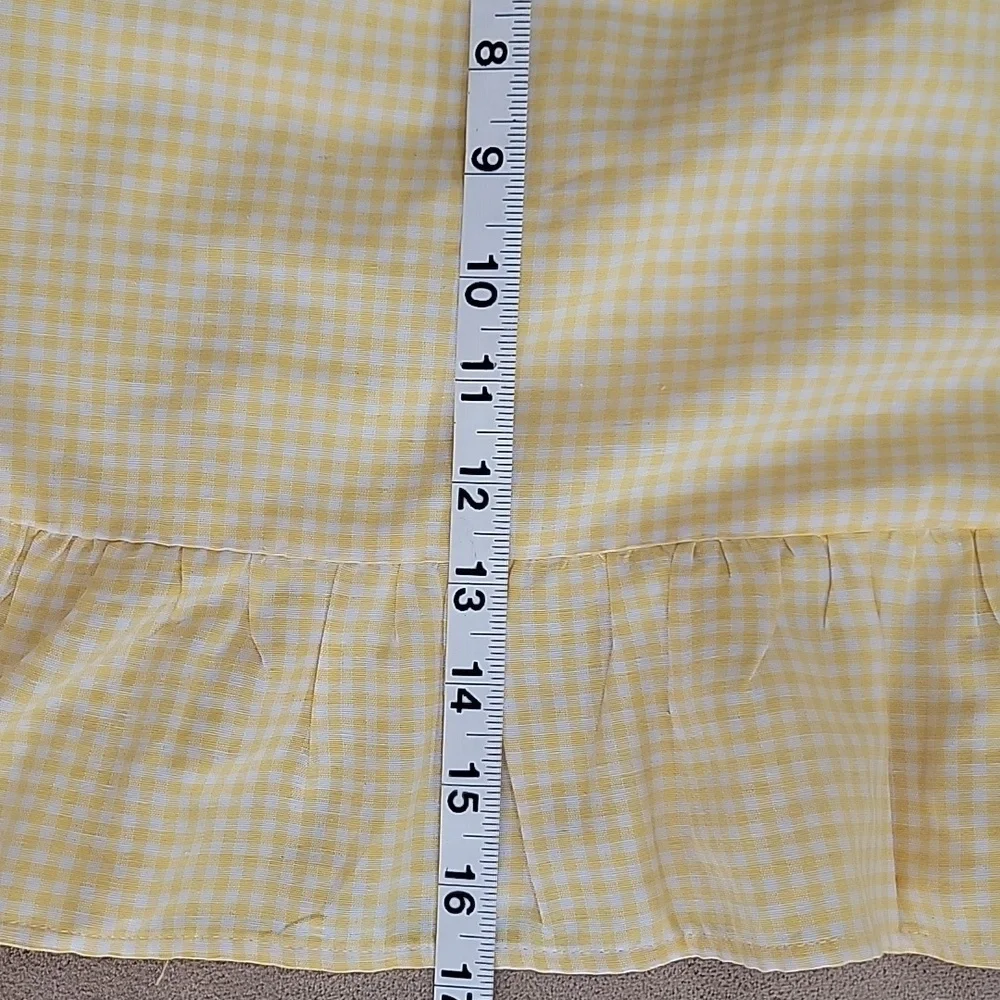 Altar'd State Yellow Gingham One Shoulder Dress Size Medium EUC - Picture 10 of 10